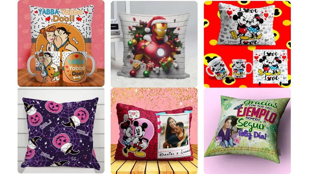 Bono 2: Pack de Diseños para Cojines / Almohadones
